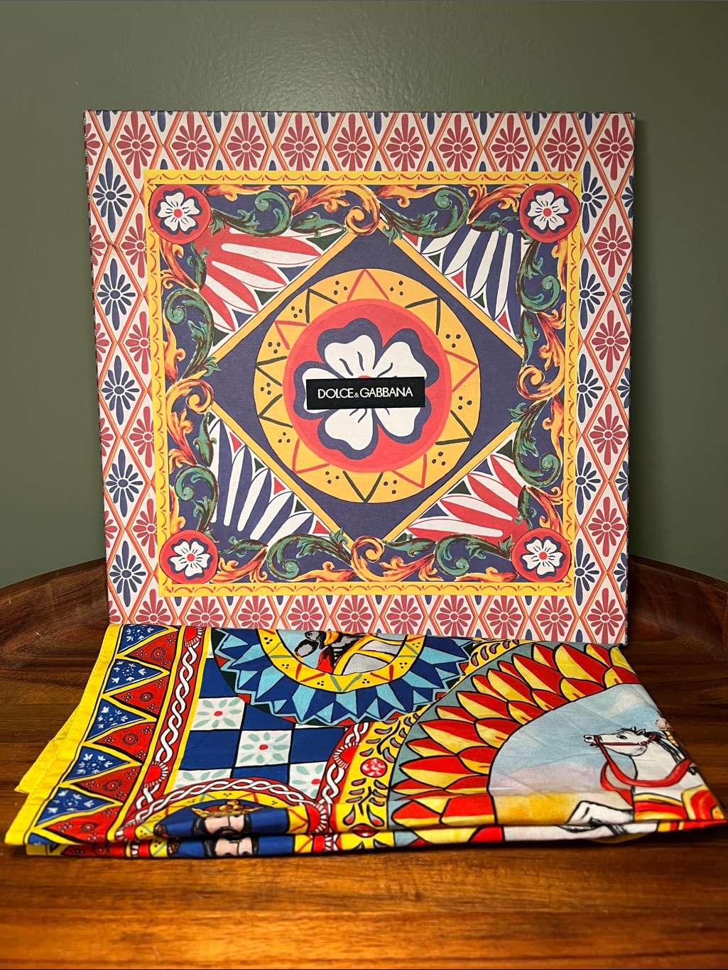 Dolce & Gabbana Carretto-Print Twill Scarf